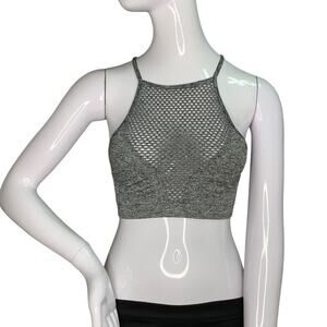 Victoria Sport NWOT High Neck Seamless Comfort Unlined Sport Bra in Marled Gray